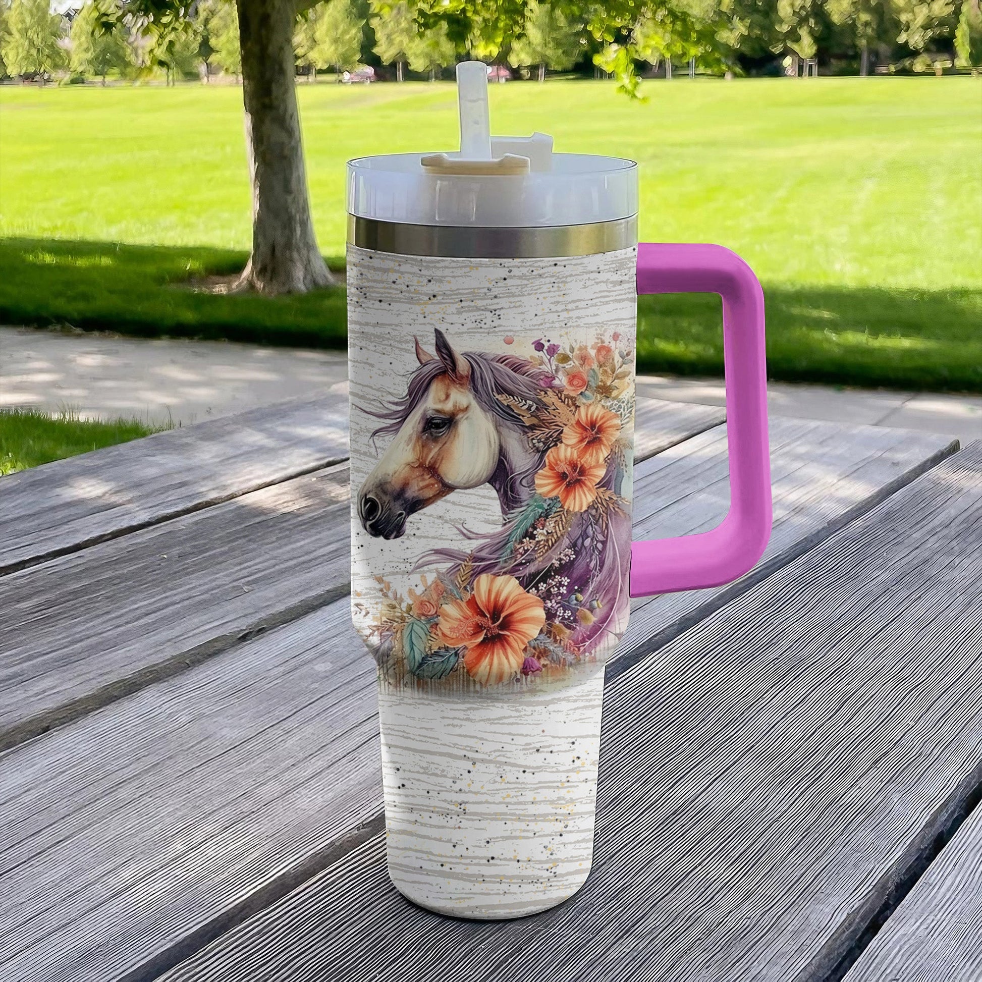 Horse 40 Oz Shineful™ Tumbler Girl Love Horses Mn8 40Oz