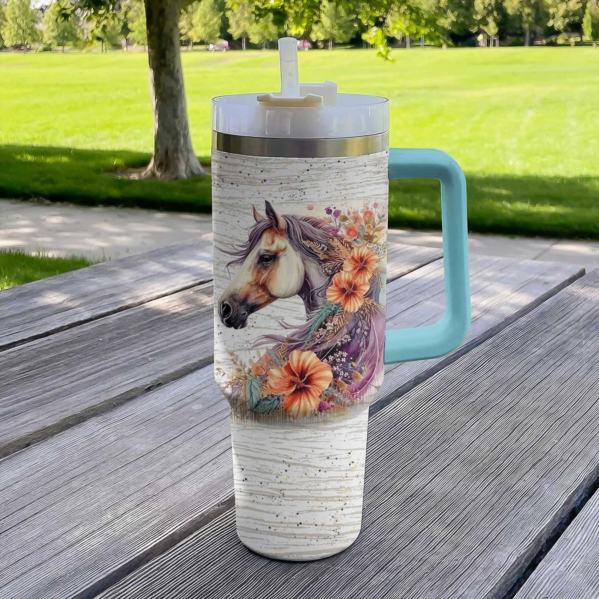Horse 40 Oz Shineful™ Tumbler Girl Love Horses Mn8 40Oz