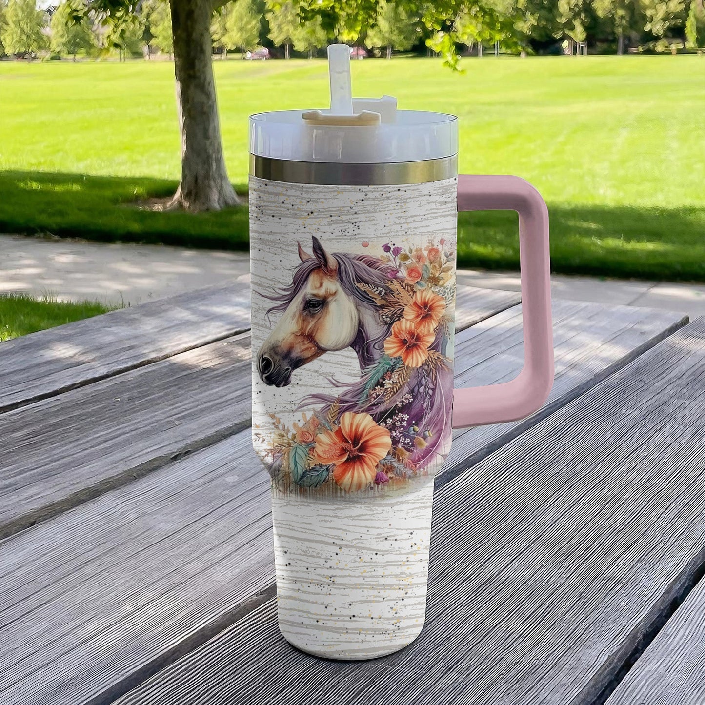 Horse 40 Oz Shineful™ Tumbler Girl Love Horses Mn8 40Oz