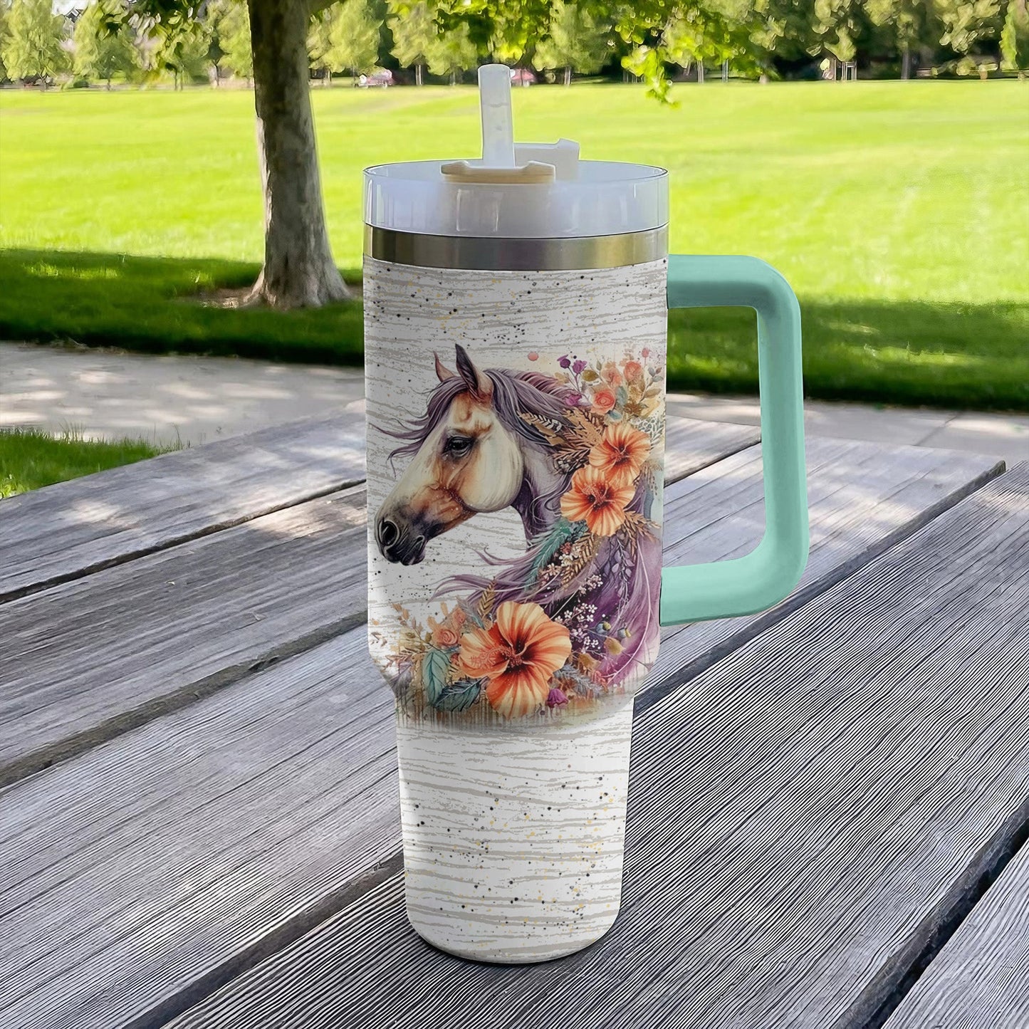 Horse 40 Oz Shineful™ Tumbler Girl Love Horses Mn8 40Oz