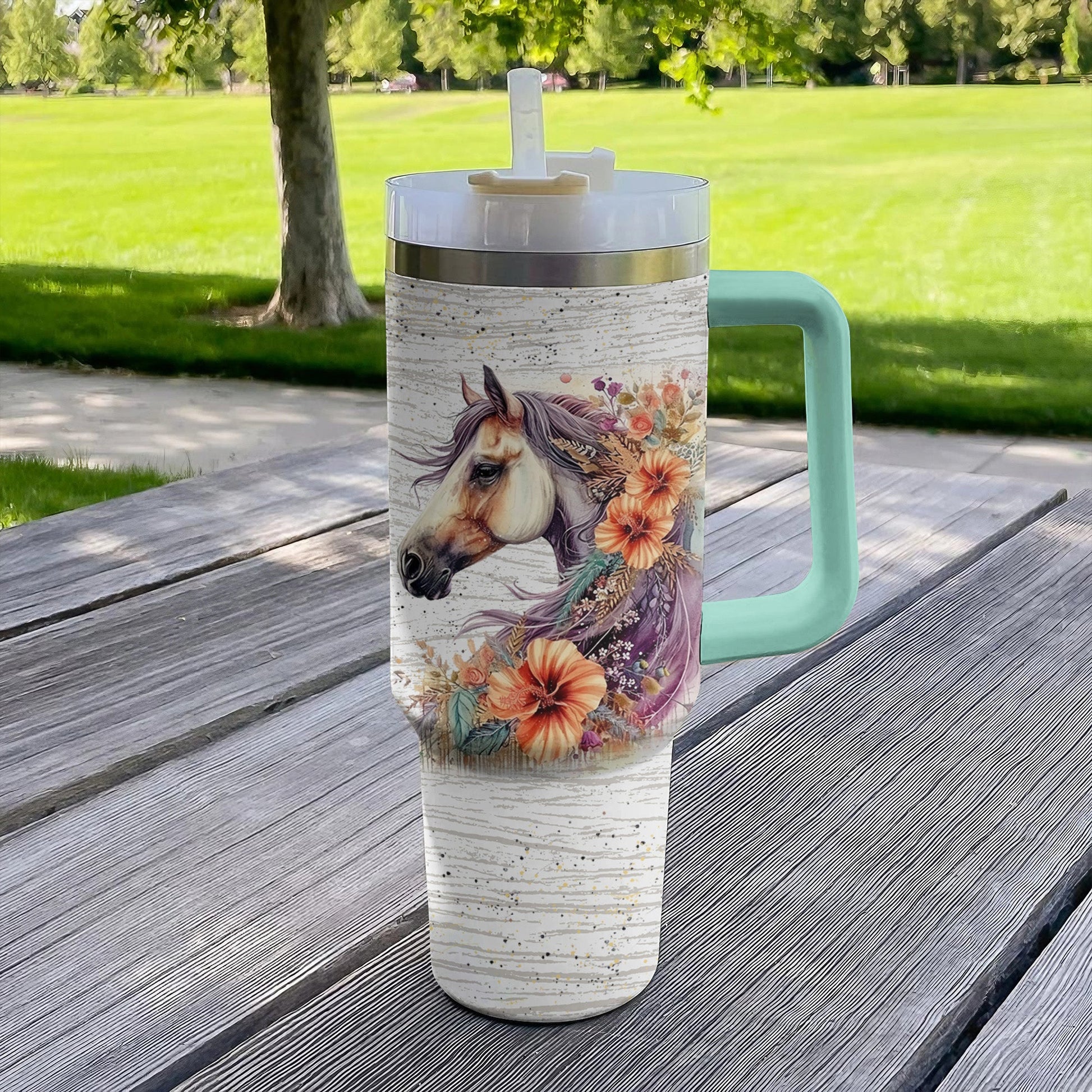 Horse 40 Oz Shineful™ Tumbler Girl Love Horses Mn8 40Oz