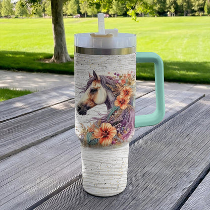 Horse 40 Oz Shineful™ Tumbler Girl Love Horses Mn8 40Oz
