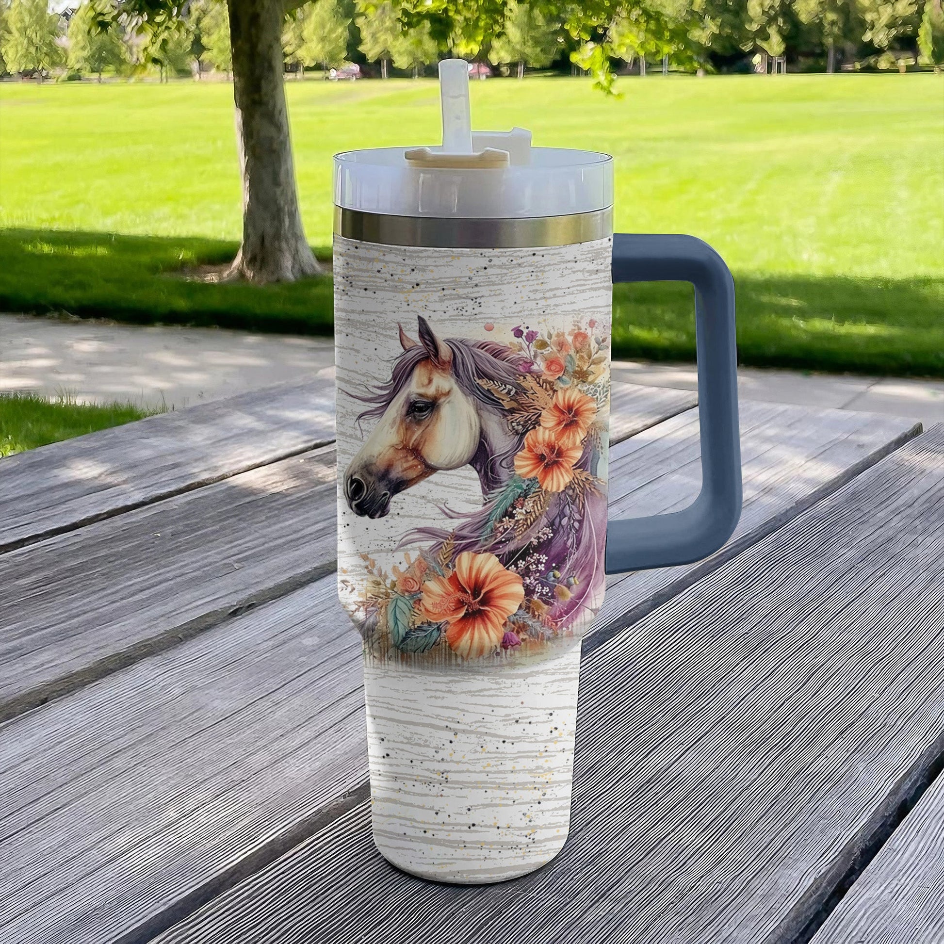Horse 40 Oz Shineful™ Tumbler Girl Love Horses Mn8 40Oz