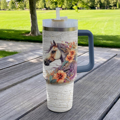 Horse 40 Oz Shineful™ Tumbler Girl Love Horses Mn8 40Oz