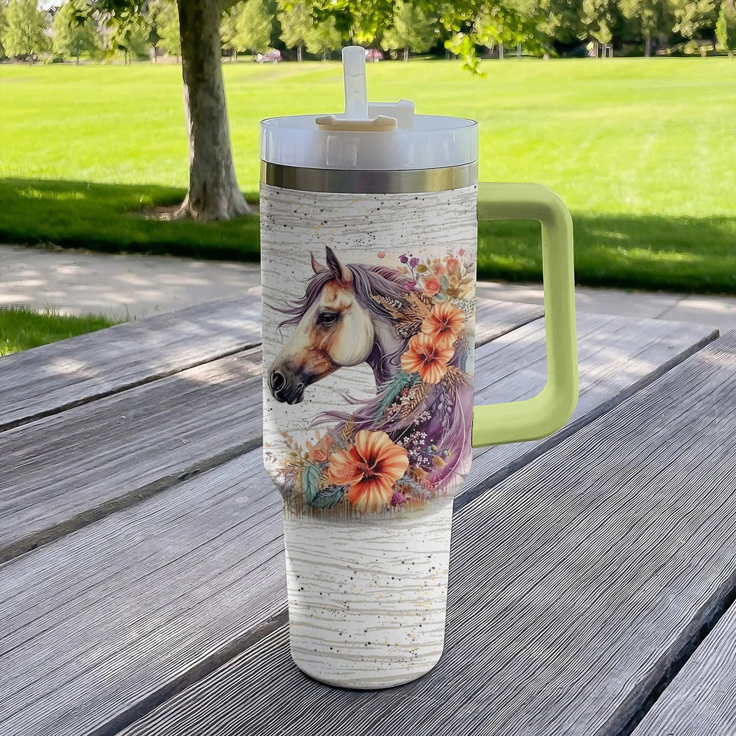 Horse 40 Oz Shineful™ Tumbler Girl Love Horses Mn8 40Oz