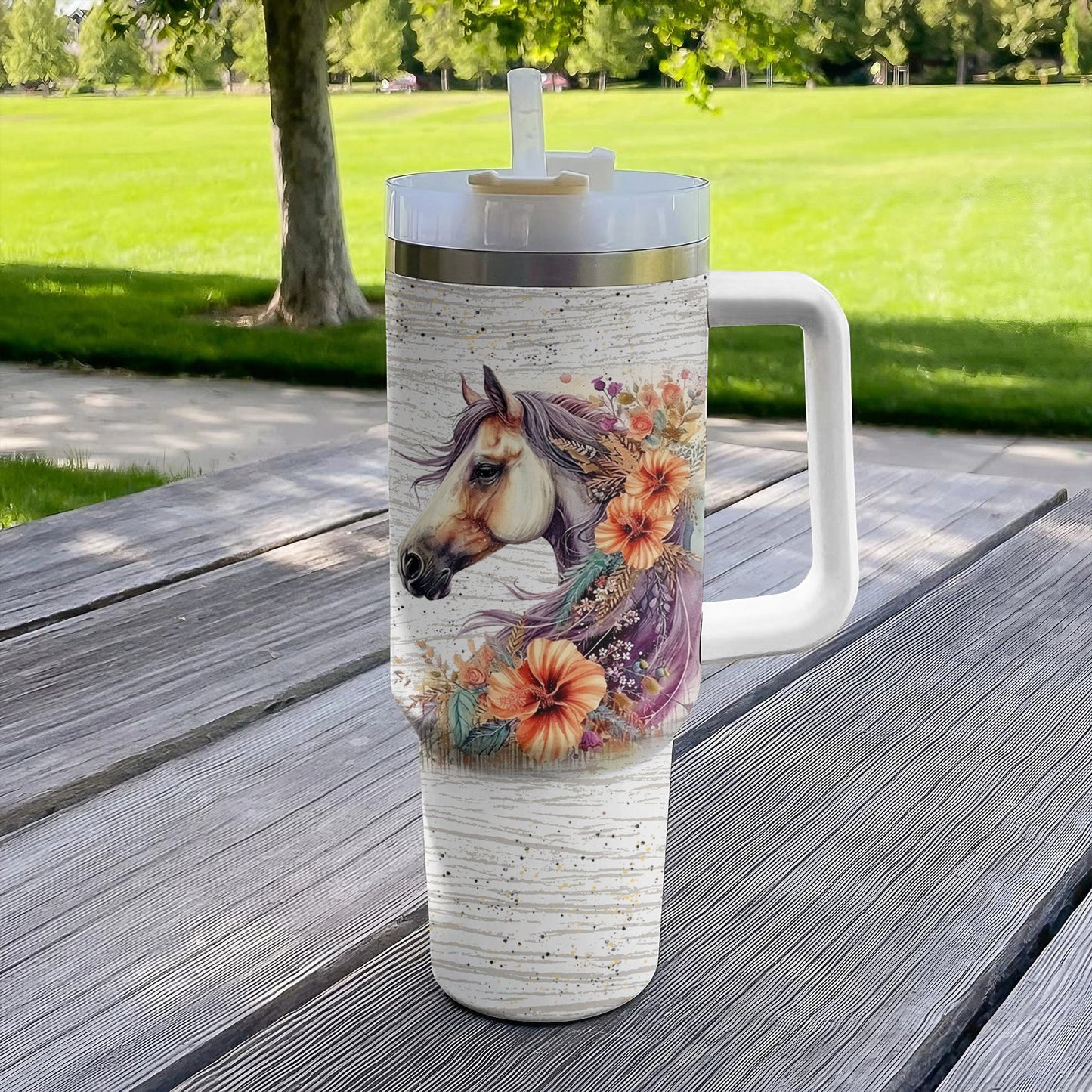 Horse 40 Oz Shineful™ Tumbler Girl Love Horses Mn8 40Oz