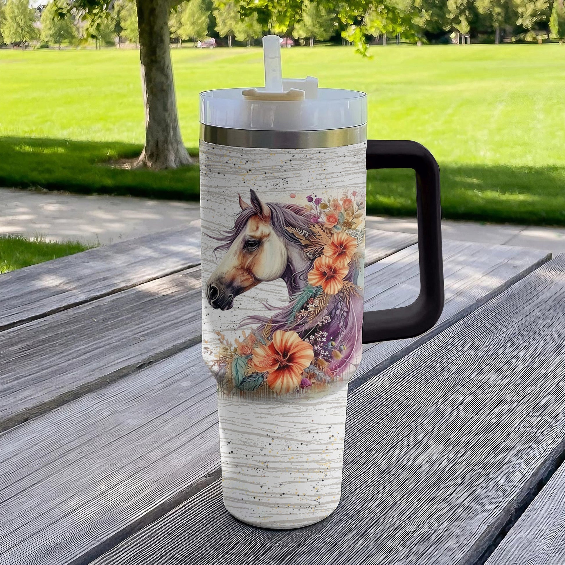 Horse 40 Oz Shineful™ Tumbler Girl Love Horses Mn8 40Oz