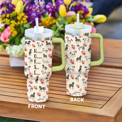 Horse 40 Oz Shineful™ Tumbler Rose Mn8 40Oz