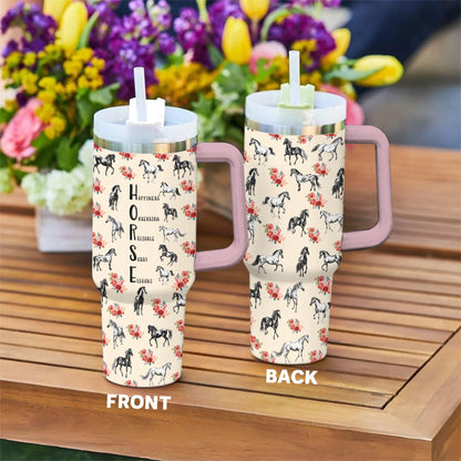 Horse 40 Oz Shineful™ Tumbler Rose Mn8 40Oz