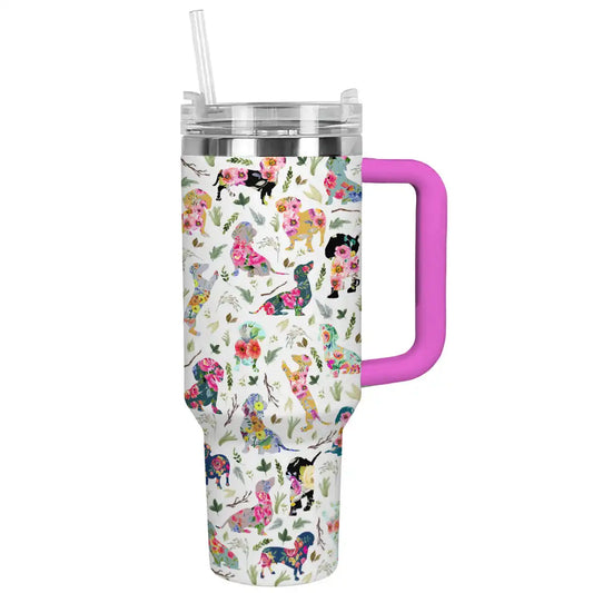 Shineful Tumbler Floral Dachshund