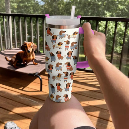 Shineful Tumbler Cute Dachshunds Lovely
