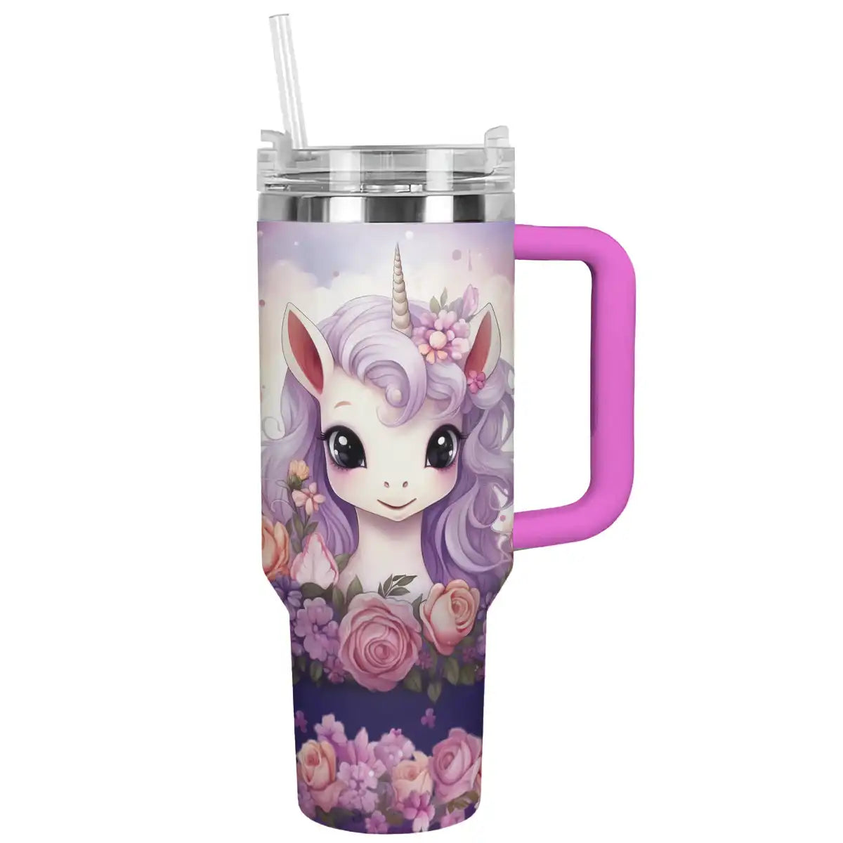 Shineful Tumbler Floral Unicorn