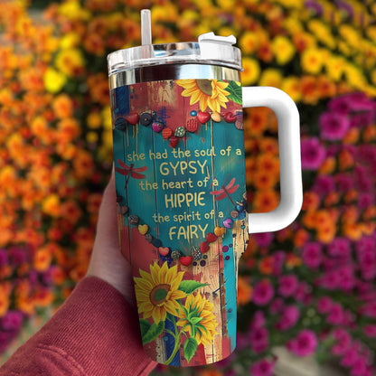 Hippie 40 Oz Shineful™ Tumbler Girl Lovely Tl10 White 40Oz