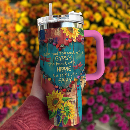 Hippie 40 Oz Shineful™ Tumbler Girl Lovely Tl10 Hot Pink 40Oz