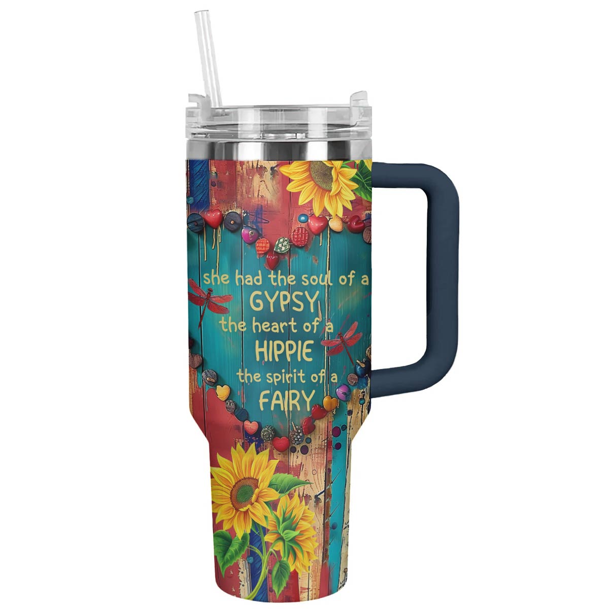 Hippie 40 Oz Shineful™ Tumbler Girl Lovely Tl10 40Oz