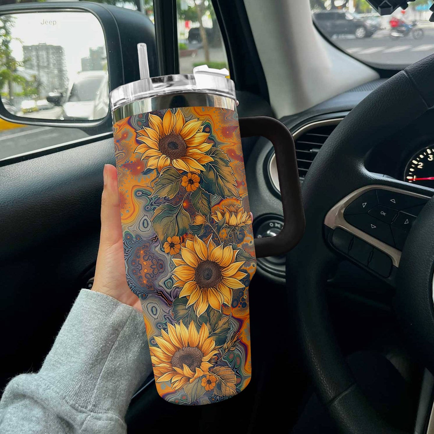 Hippie 40 Oz Shineful™ Tumbler Shine Love Tl10 Black 40Oz