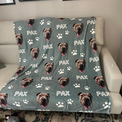 Shineful Personalized Dog Blanket with Name | Custom Photo Blanket for Dog | Custom Pet Photo Blanket | Personalized Dog Lover Gift | Gift for Pet
