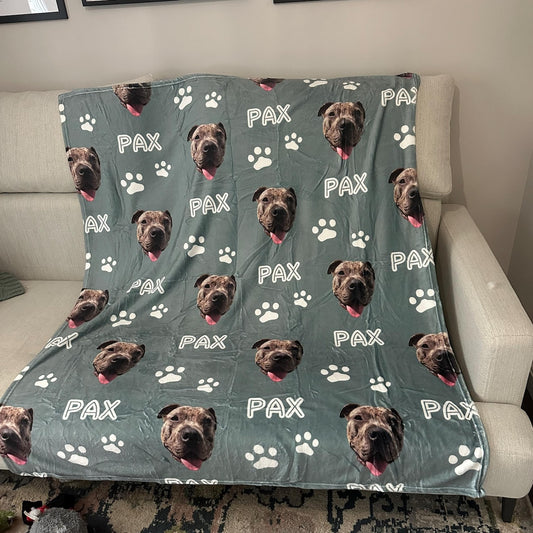 Shineful Personalized Dog Blanket with Name | Custom Photo Blanket for Dog | Custom Pet Photo Blanket | Personalized Dog Lover Gift | Gift for Pet
