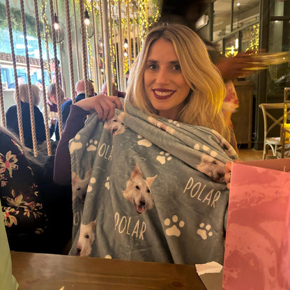 Shineful Personalized Dog Blanket with Name | Custom Photo Blanket for Dog | Custom Pet Photo Blanket | Personalized Dog Lover Gift | Gift for Pet