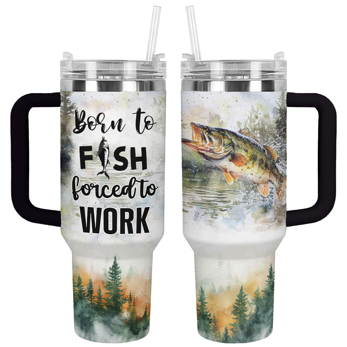 Shineful Tumbler Born to Fishing