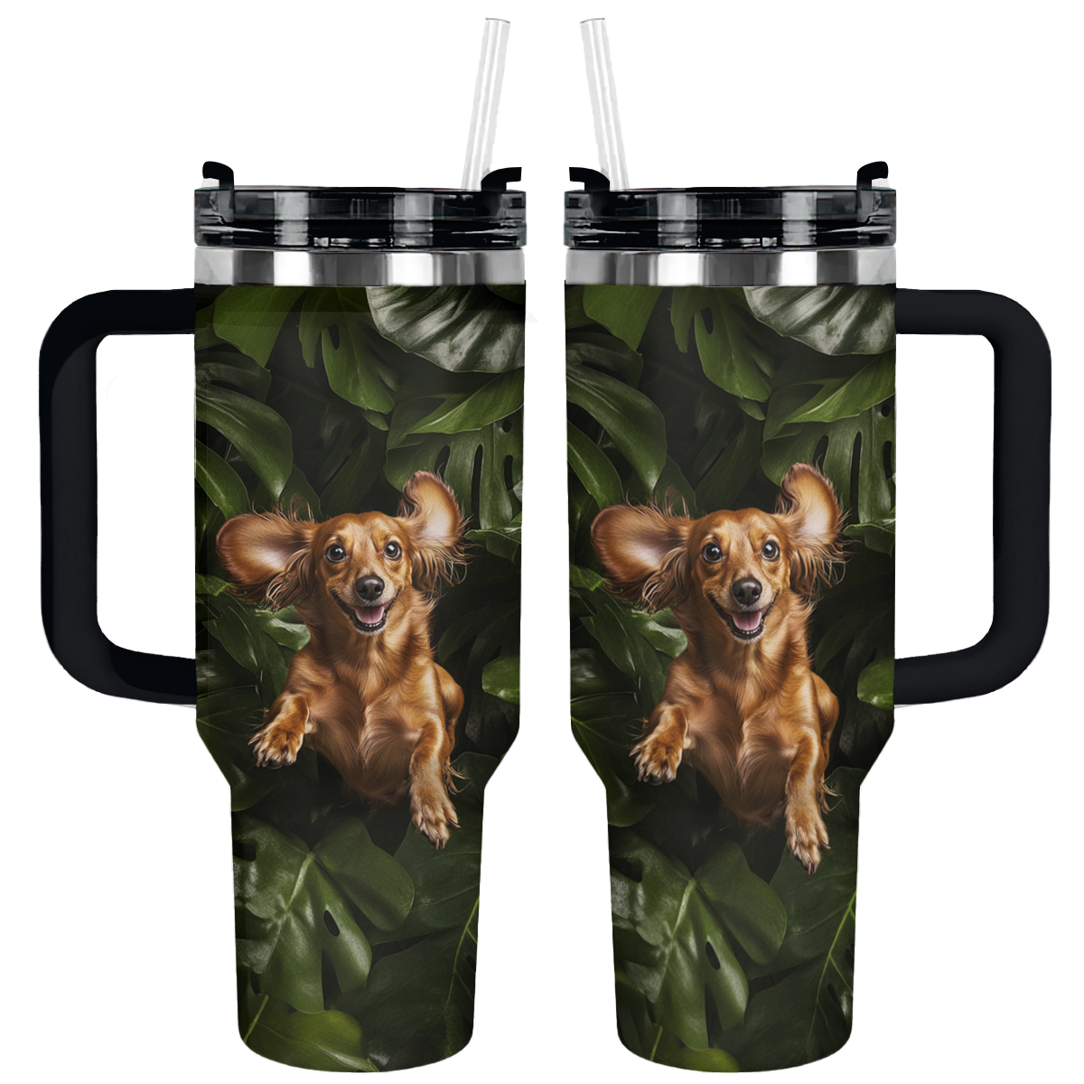 Shineful Tumbler Joyful Dachshund in Monstera