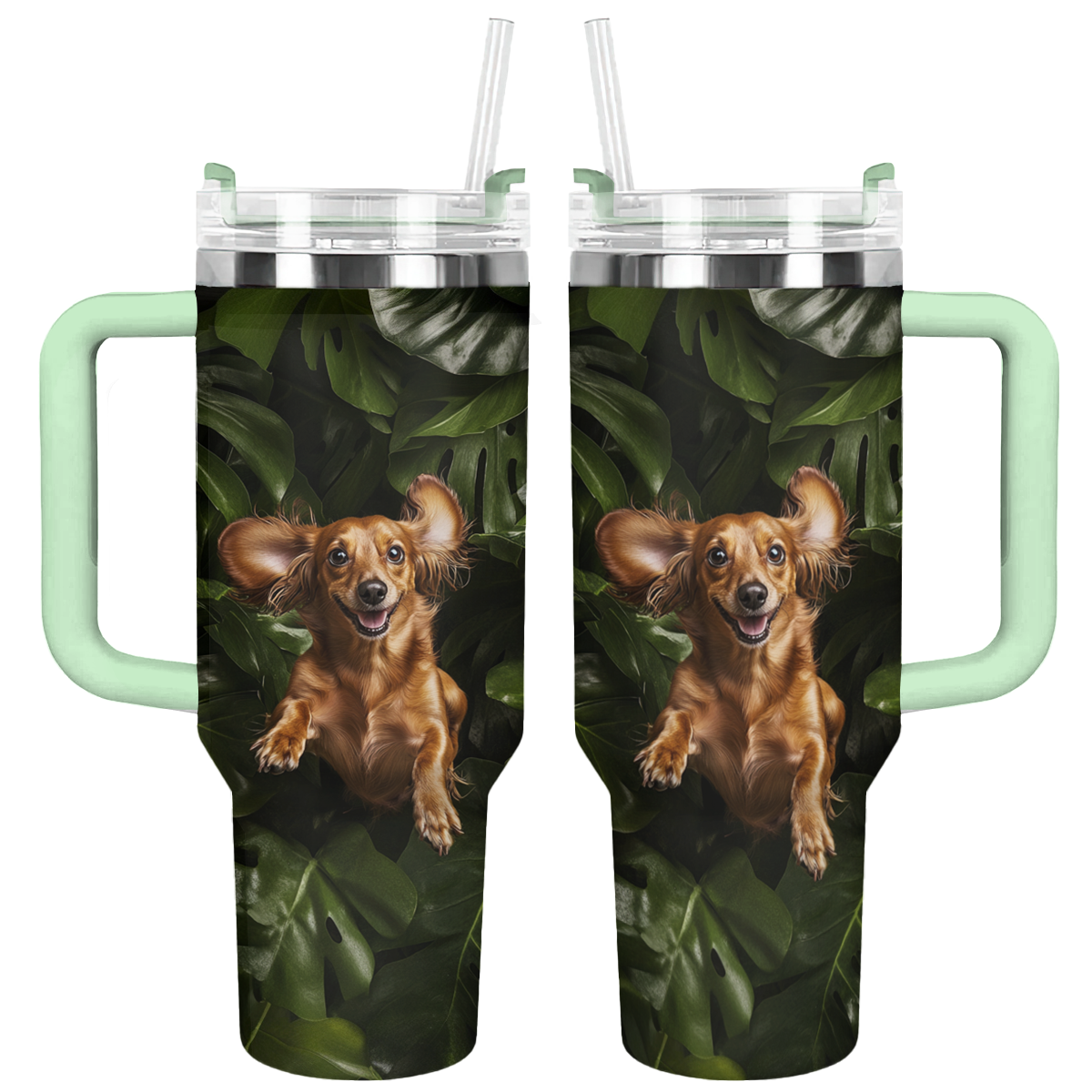 Shineful Tumbler Joyful Dachshund in Monstera