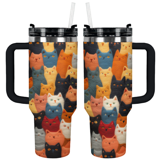 Shineful Tumbler Knitted Cats