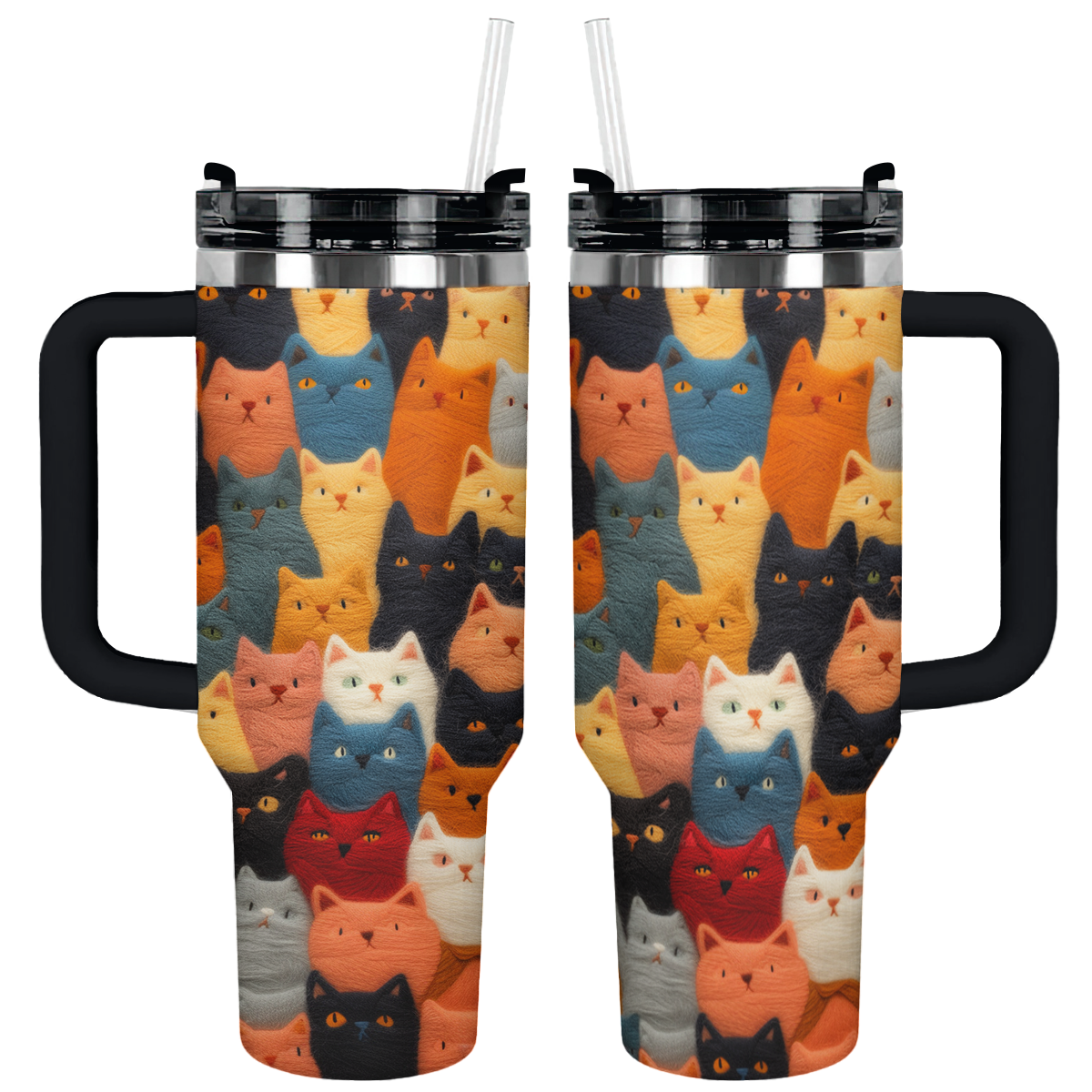 Shineful Tumbler Knitted Cats