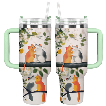Shineful Tumbler Cuddling Cats on a Tree
