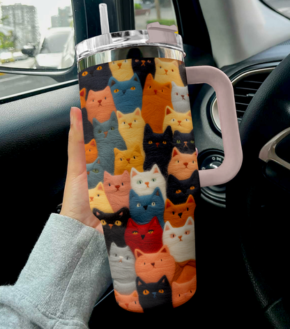 Shineful Tumbler Knitted Cats