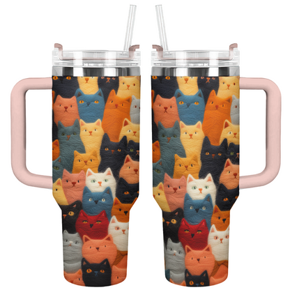 Shineful Tumbler Knitted Cats