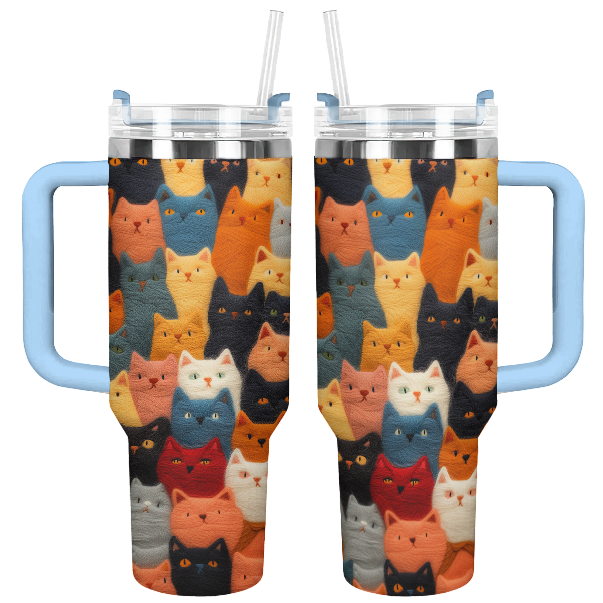 Shineful Tumbler Knitted Cats