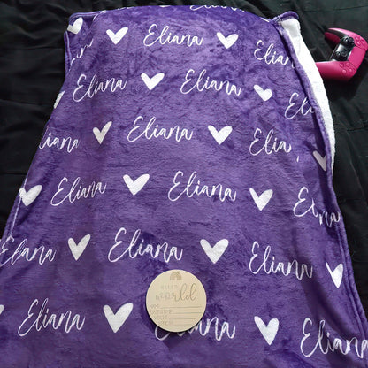 Shineful Personalized Girl Name Blanket, Custom Baby Blanket, Newborn Blanket, Girl Blanket Gift, Baby Blanket, Kids Blanket, Christmas Present Gift