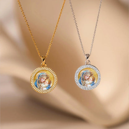 Shineful Virgin Mary Pendant Necklace Holy Embrace