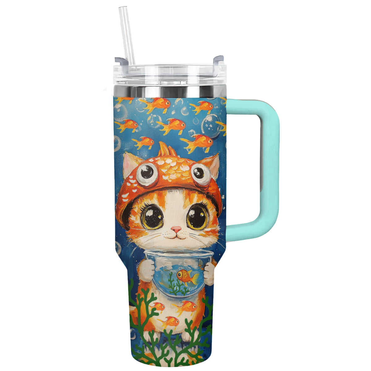 Shineful Tumbler Kitty With Fish Hat