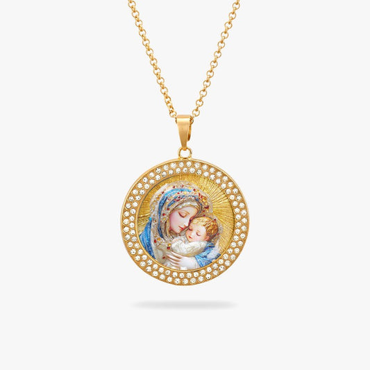 Shineful Virgin Mary Pendant Necklace Holy Embrace