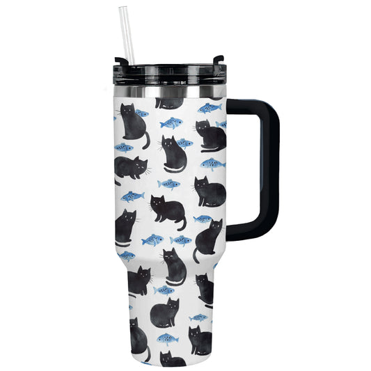 Shineful Tumbler Naughty Cat With Fish