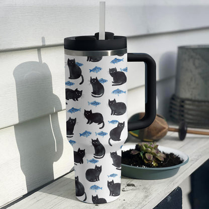 Shineful Tumbler Naughty Cat With Fish