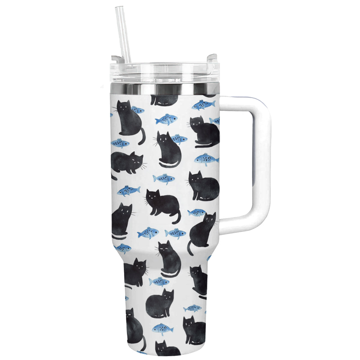 Shineful Tumbler Naughty Cat With Fish