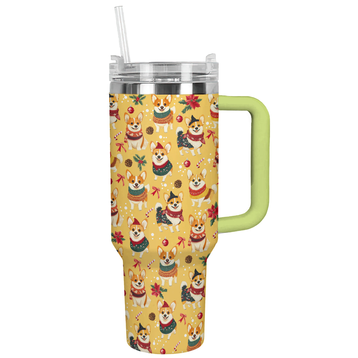 Shineful Tumbler Corgis Christmas Party