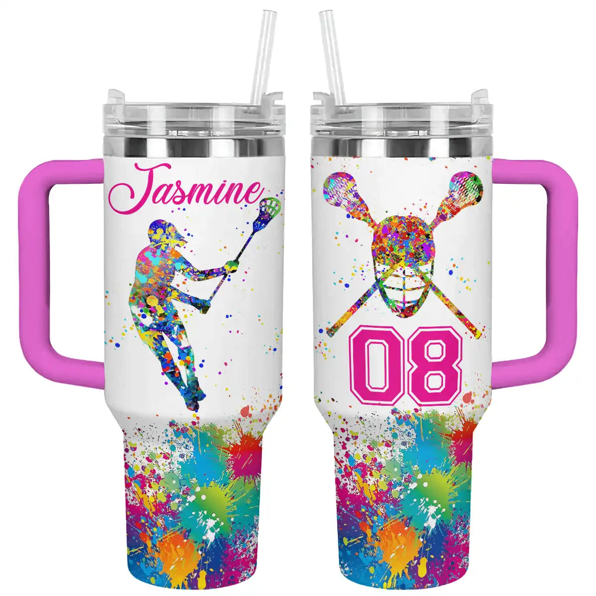 Shineful Tumbler Personalized Vibrant Lacrosse