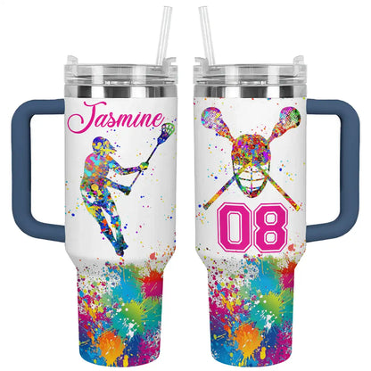 Shineful Tumbler Personalized Vibrant Lacrosse