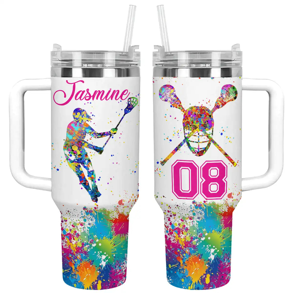 Shineful Tumbler Personalized Vibrant Lacrosse
