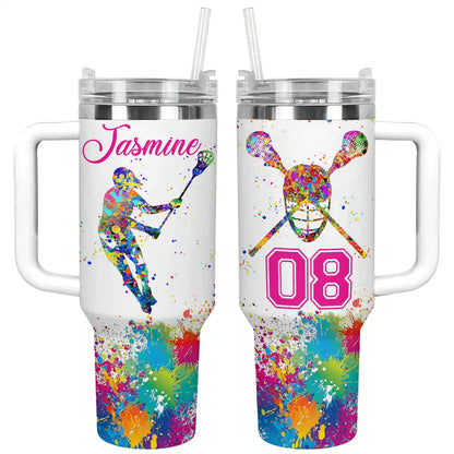 Shineful Tumbler Personalized Vibrant Lacrosse