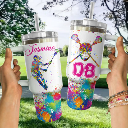 Shineful Tumbler Personalized Vibrant Lacrosse