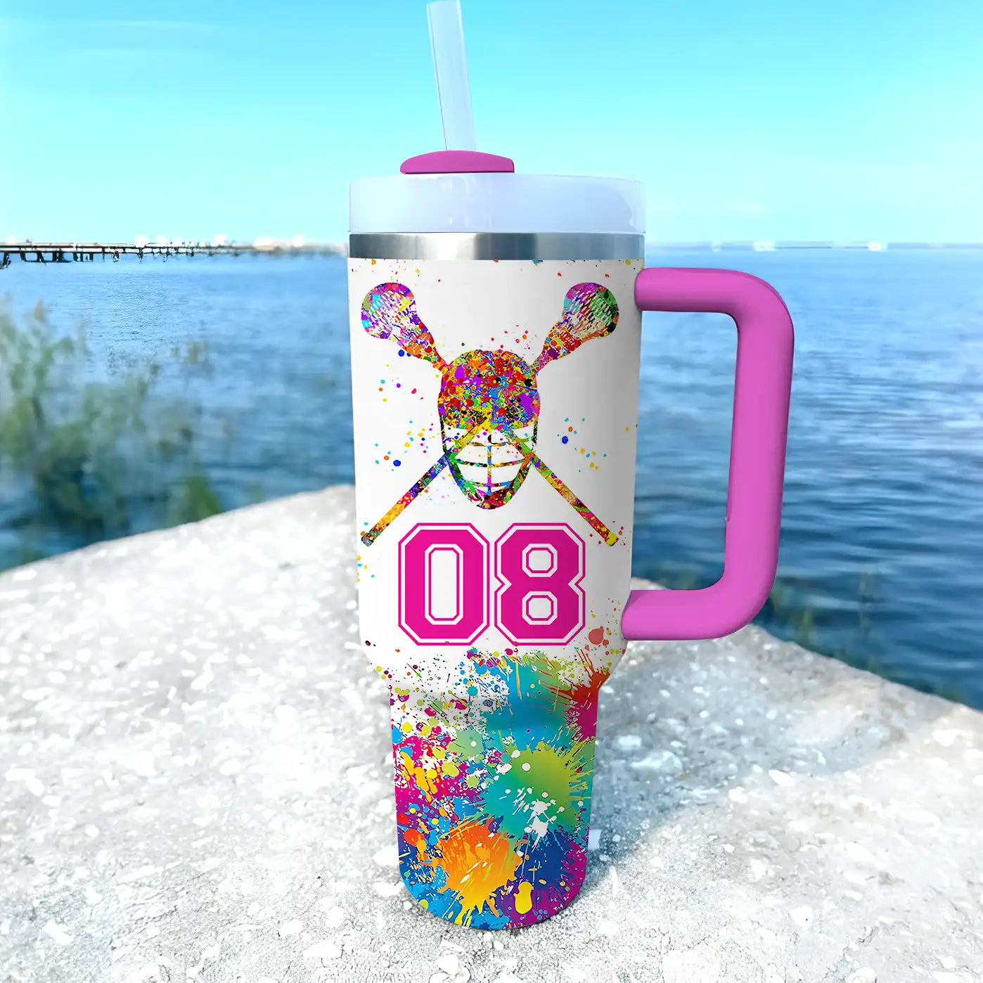 Shineful Tumbler Personalized Vibrant Lacrosse