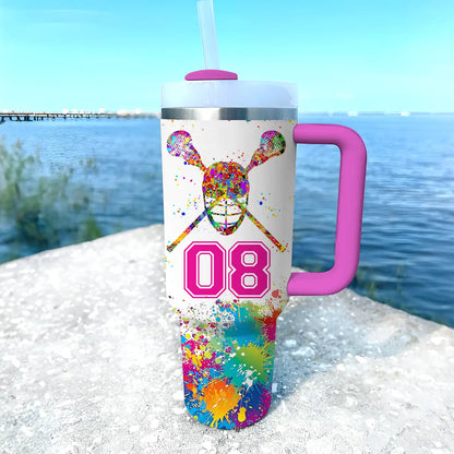 Shineful Tumbler Personalized Vibrant Lacrosse