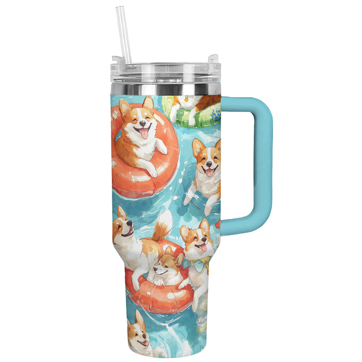 Shineful Tumbler Adorable Corgi Float