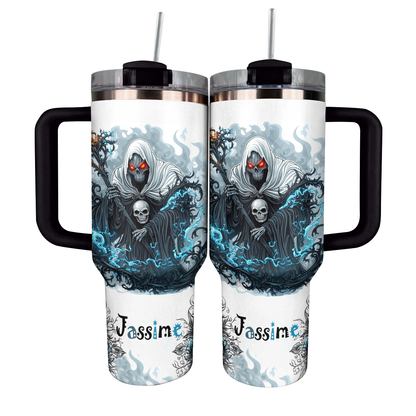 Shineful Tumbler Personalized Sleek Skull Design