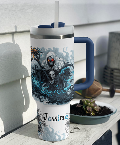 Shineful Tumbler Personalized Sleek Skull Design
